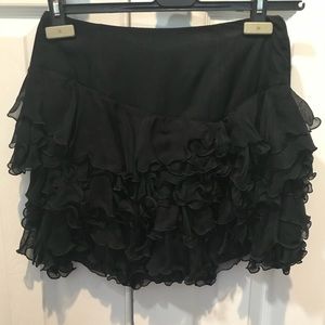 NWT Just Cavalli black ruffle mini skirt size 2